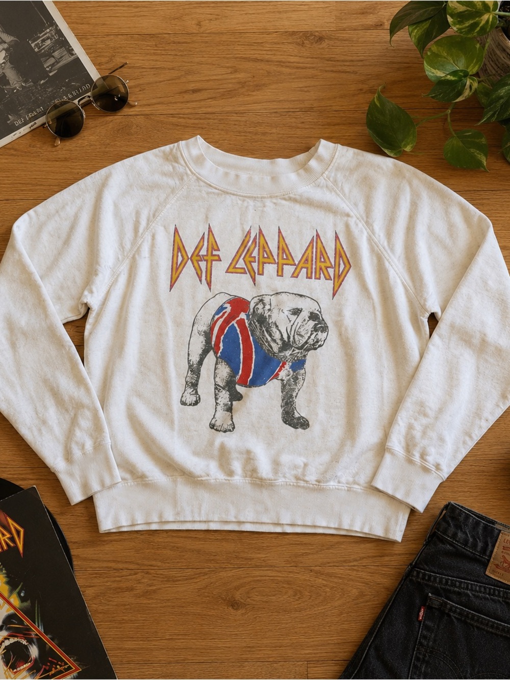 Karma White Recycled Karma Graphic Crewneck